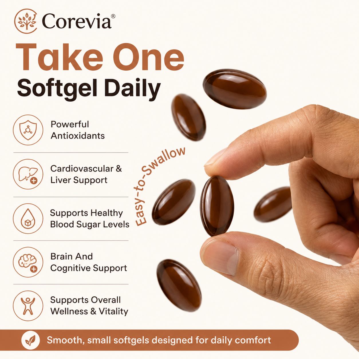 Corevia Ceylon Cinnamon 7200mg equivalent with MCT Oil