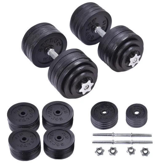 200 lbs Adjustable Cap Weight Workout Dumbbell Set