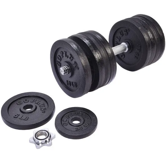 200 lbs Adjustable Cap Weight Workout Dumbbell Set