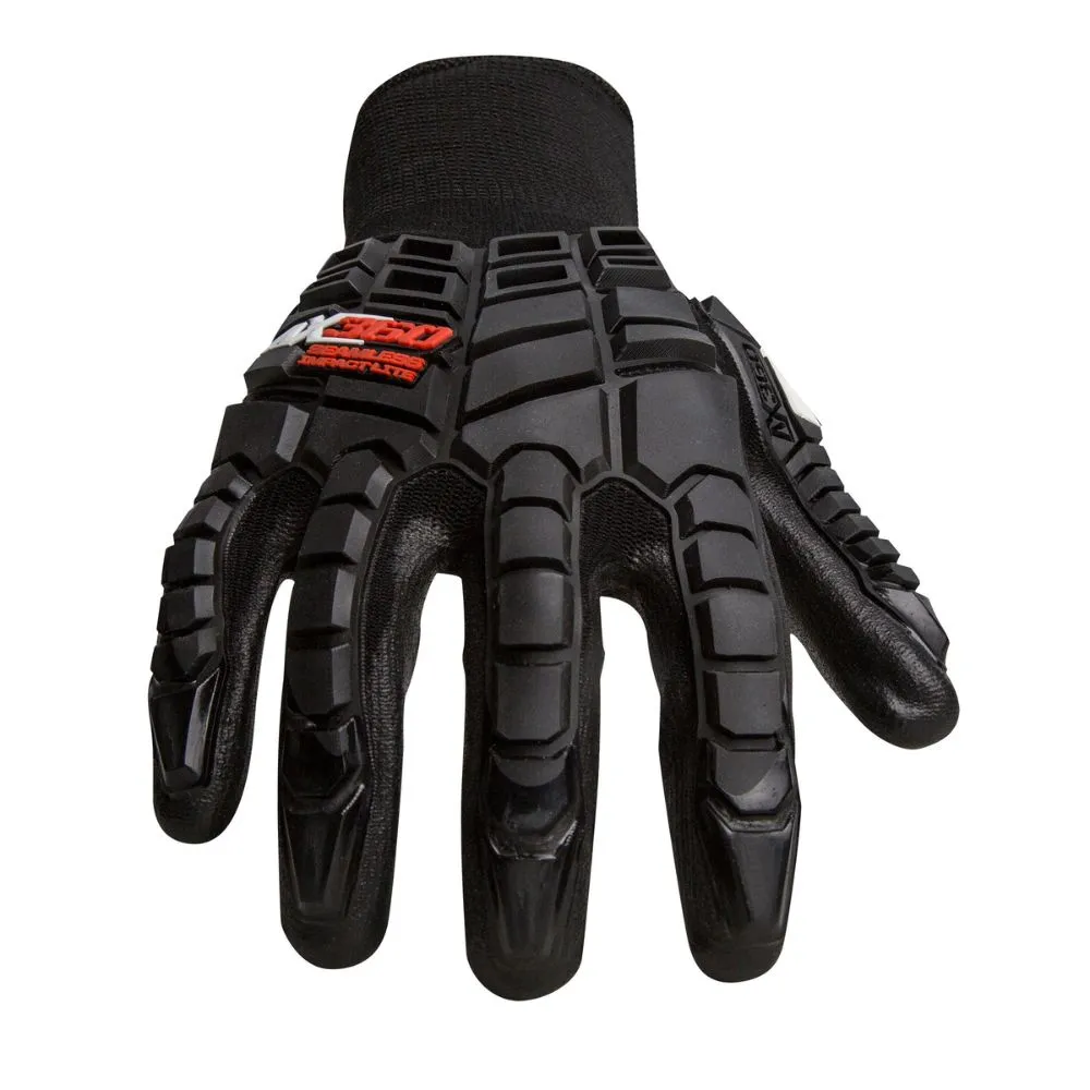 212 Performance AXIMPLT-05-010 AX360 Seamless Impact Lite Gloves, Large Black