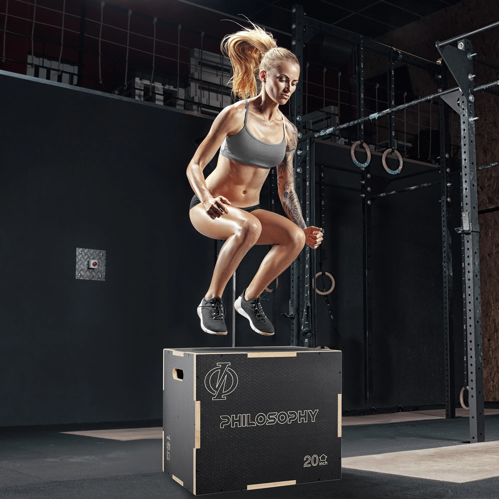 3 in 1 Non-Slip Plyo Box - Jump Plyometric Box for Training