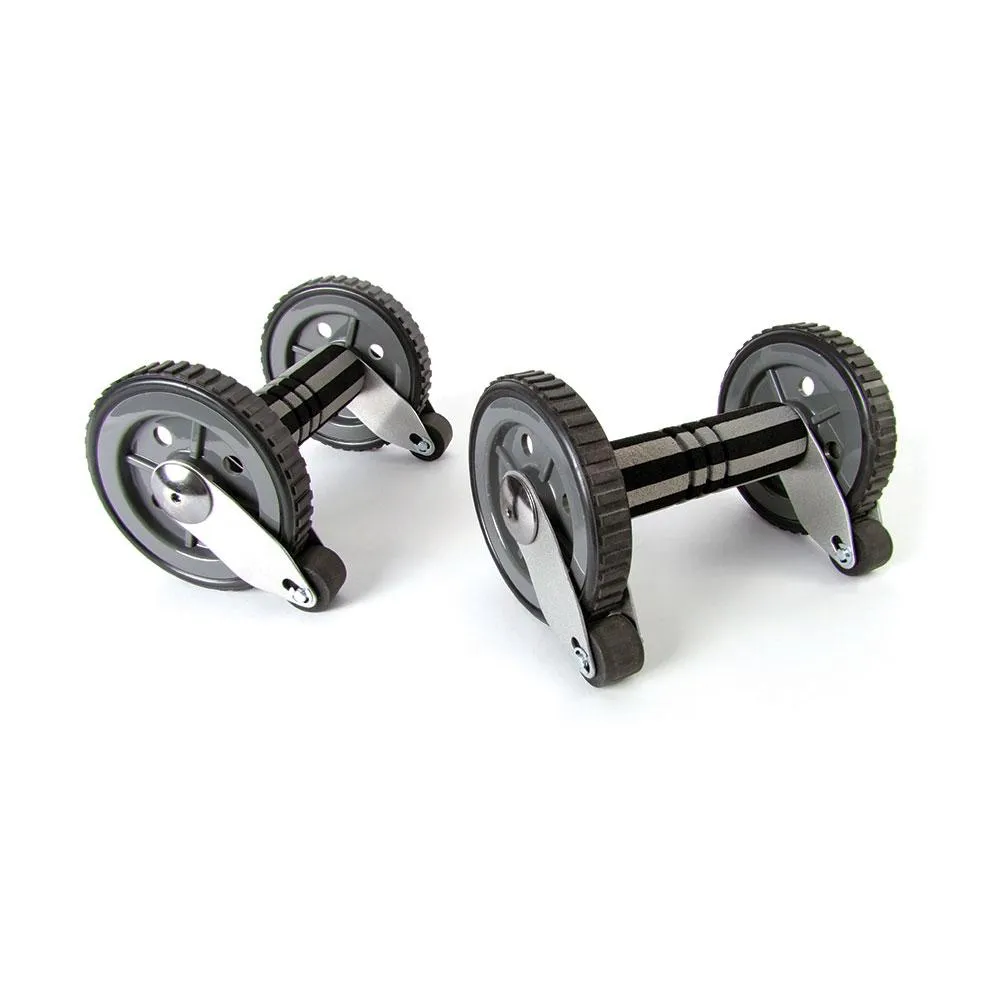 66fit Twin Ab Roller Wheels with Kneel Pad