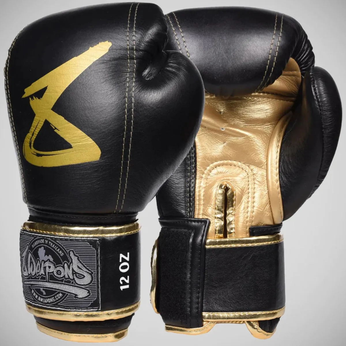 8 Weapons Premium Boxing Gloves Black/Gold