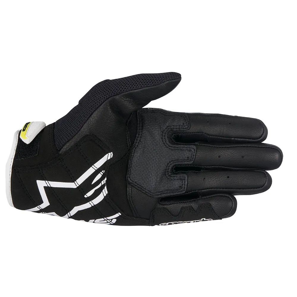 Alpinestars SMX-2 Air Carbon Motorcycle Gloves Black White Yellow