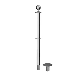 Ball Top Dual Rope Stanchion with Removable Base - Montour Line CXLineDR