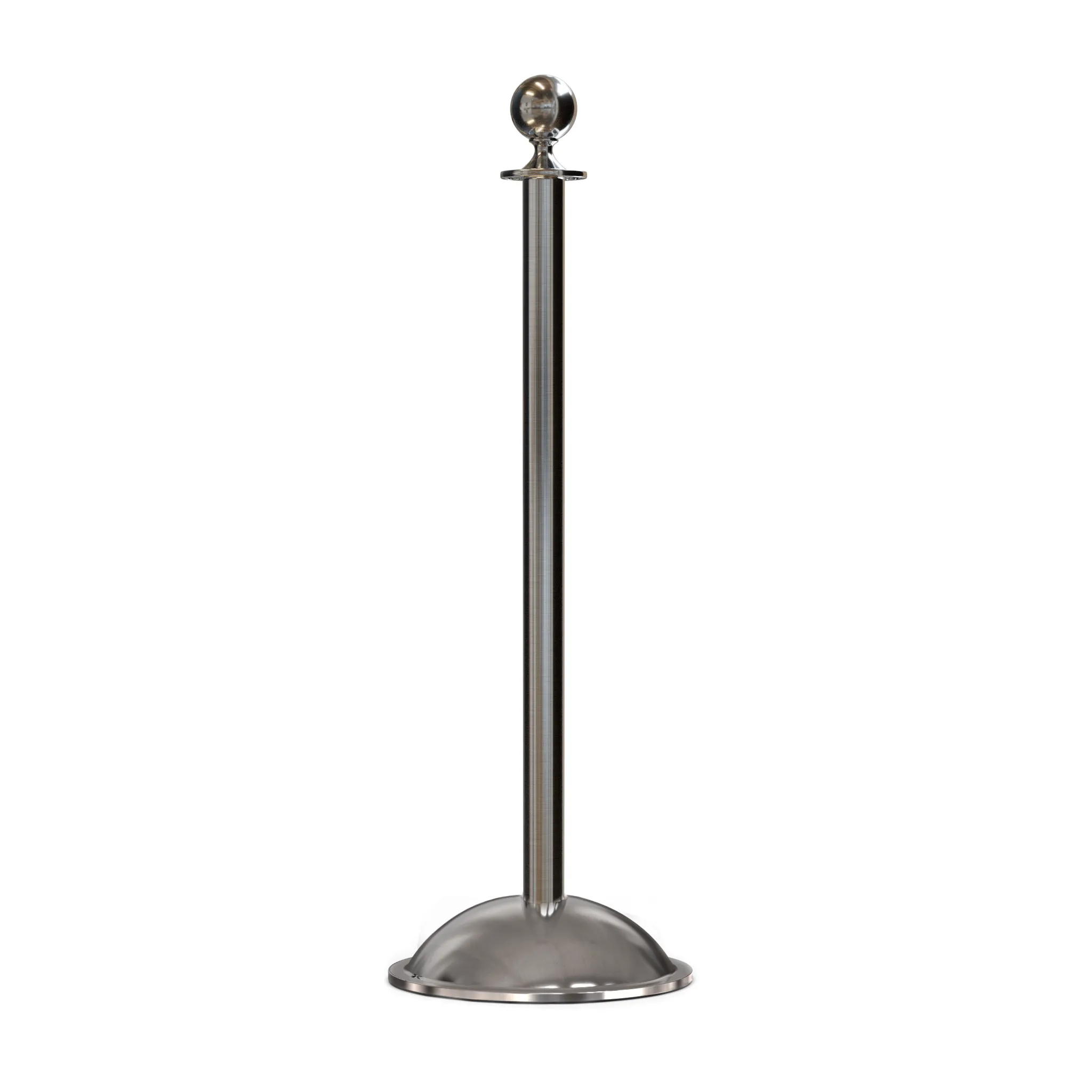 Ball Top Post and Rope Stanchion with Dome Base - Montour Line CDLine