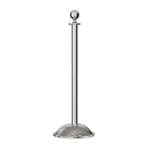 Ball Top Post and Rope Stanchion with Dome Base - Montour Line CDLine