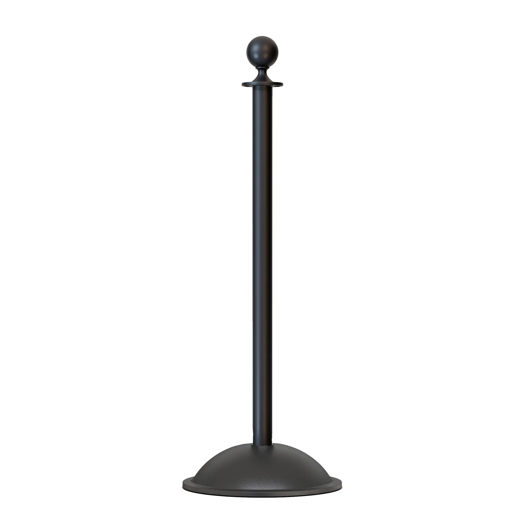 Ball Top Post and Rope Stanchion with Dome Base - Montour Line CDLine