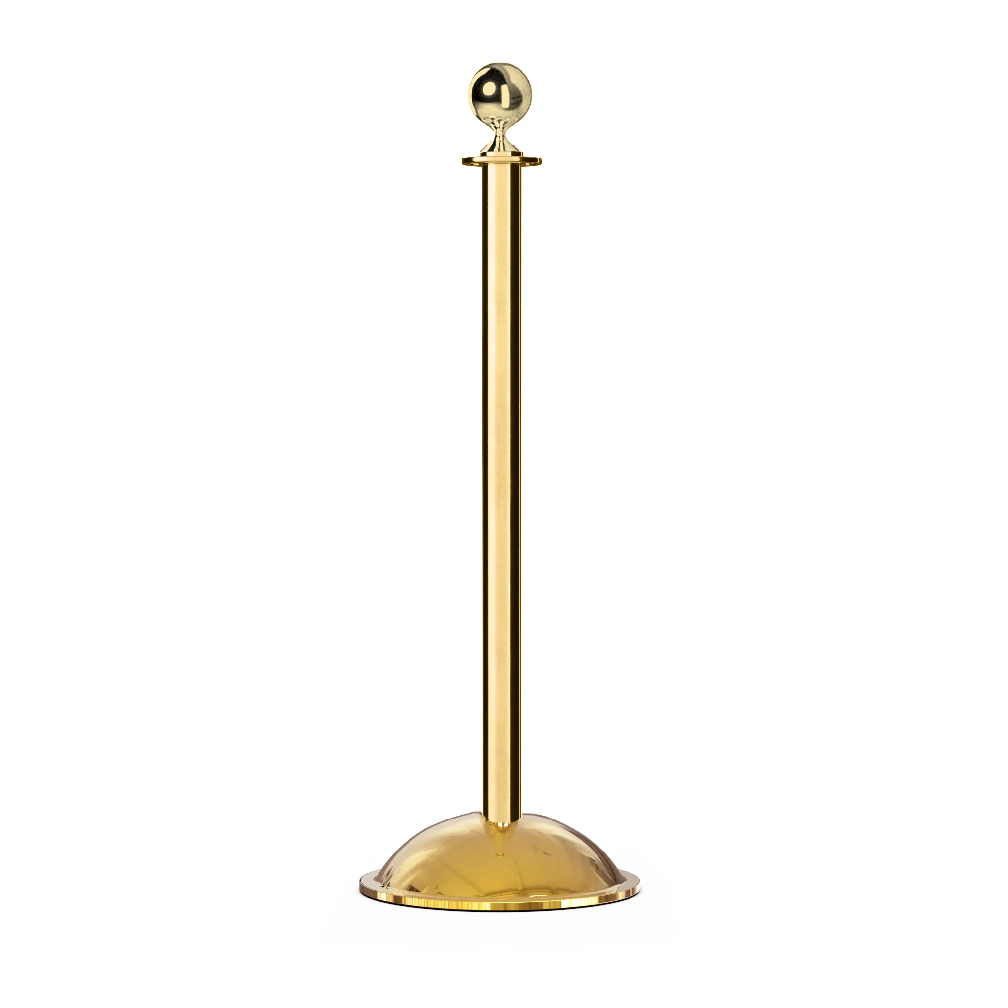 Ball Top Post and Rope Stanchion with Dome Base - Montour Line CDLine