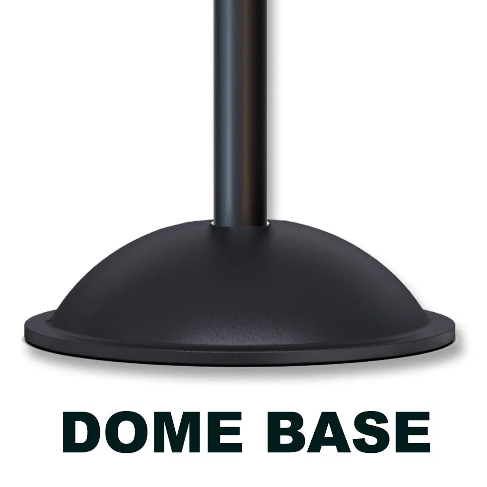 Ball Top Post and Rope Stanchion with Dome Base - Montour Line CDLine