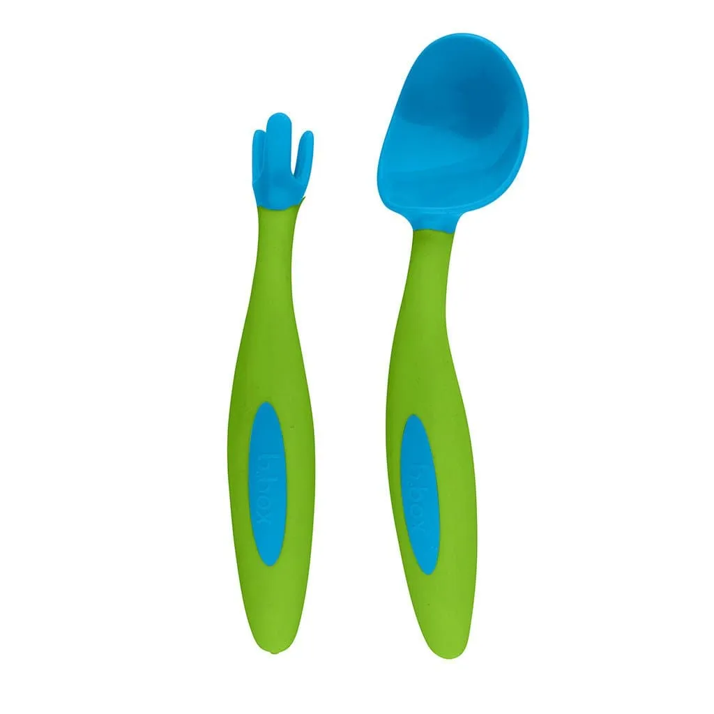 B.Box Feeding Set- Divider Plate, Sippy Cup & Cutlery Set- Ocean Breeze