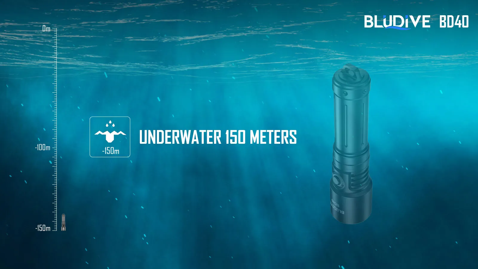 BD40 - 1800 lumens (150m Dive Torch Bundle)