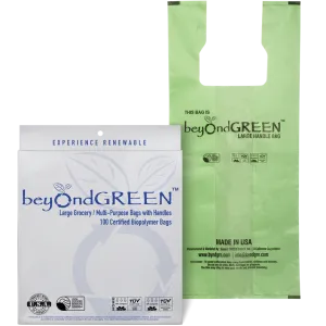 beyondGREEN Plant-Based Cat Litter Poop Waste Pick-Up Bags with Handles