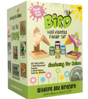 Bird Wall Mounted Feeder Paint your Own Set