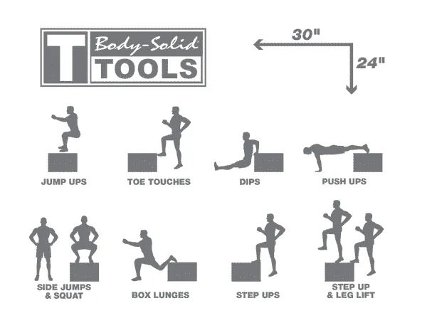 Body-Solid 3-in-1 Wooden Plyo Box