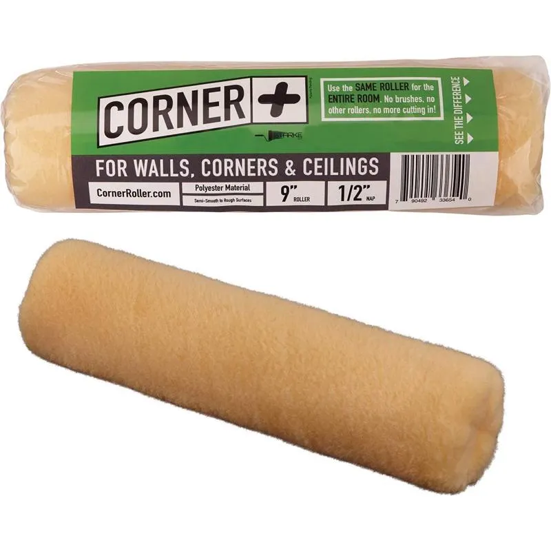 Corner   Roller Polyester 9 in. W X 1/2 in. Paint Roller Cover 1 pk