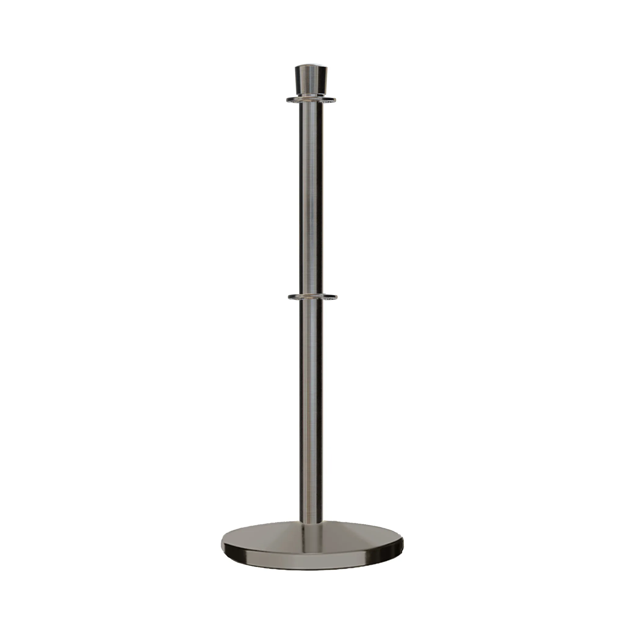 Crown Top Dual Rope Stanchion with Cast Iron Base - Montour Line CILineD