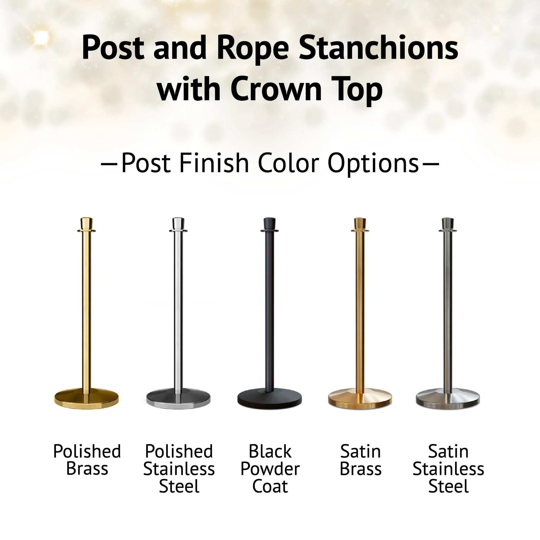 Crown Top Dual Rope Stanchion with Cast Iron Base - Montour Line CILineD