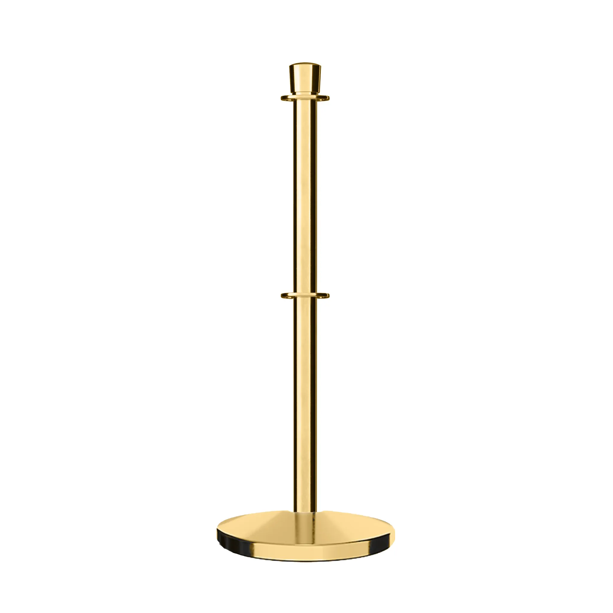 Crown Top Dual Rope Stanchion with Cast Iron Base - Montour Line CILineD