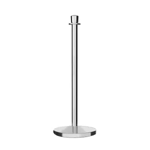 Crown Top Post and Rope Stanchion with Cast Iron Base - Montour Line CILine