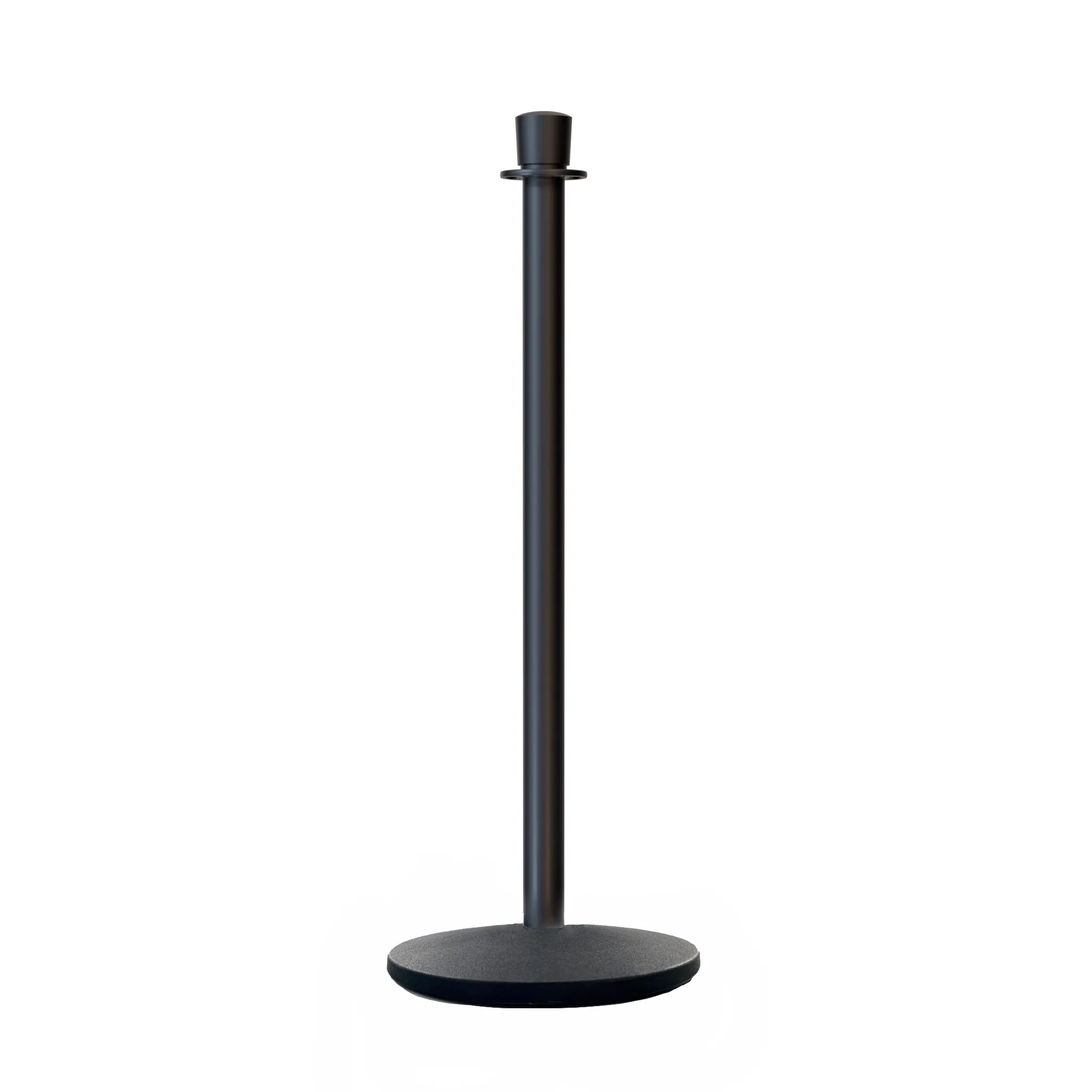 Crown Top Post and Rope Stanchion with Cast Iron Base - Montour Line CILine