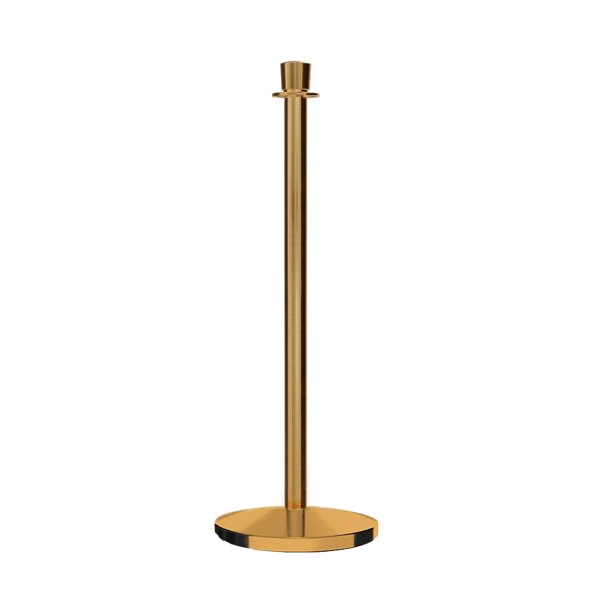 Crown Top Post and Rope Stanchion with Cast Iron Base - Montour Line CILine