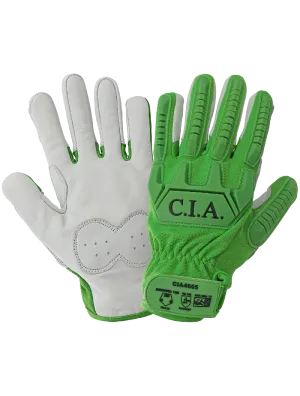 Cut and Impact Resistant Mechanics Style Gloves with a Premium Leather Palm - CIA4005 Sold by Dozen