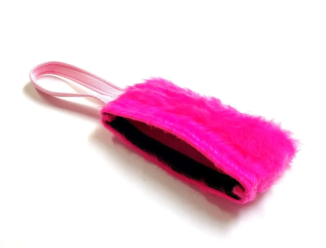 Dog Training Treat Bag Obedience Retrieve Furry Long Prey Dummy In Various Colours Large 7" long x 4"