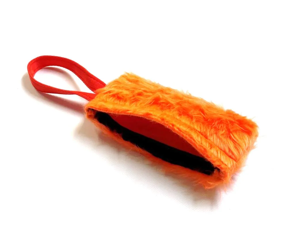 Dog Training Treat Bag Obedience Retrieve Furry Long Prey Dummy In Various Colours Large 7" long x 4"