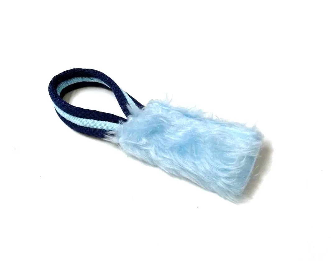 Dog Training Treat Bag Obedience Retrieve Furry Long Prey Dummy In Various Colours Small 4" x 2"