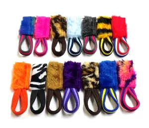 Dog Training Treat Bag Obedience Retrieve Furry Long Prey Dummy In Various Colours Small 4" x 2"