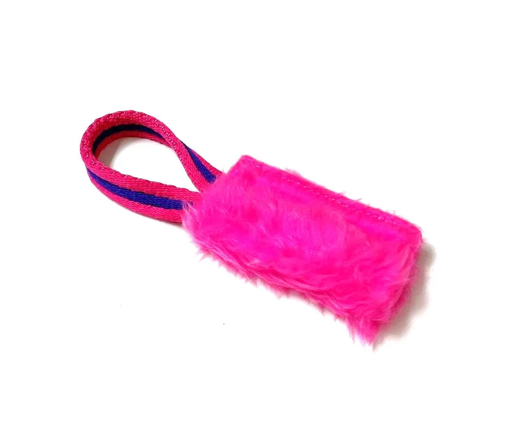 Dog Training Treat Bag Obedience Retrieve Furry Long Prey Dummy In Various Colours Small 4" x 2"