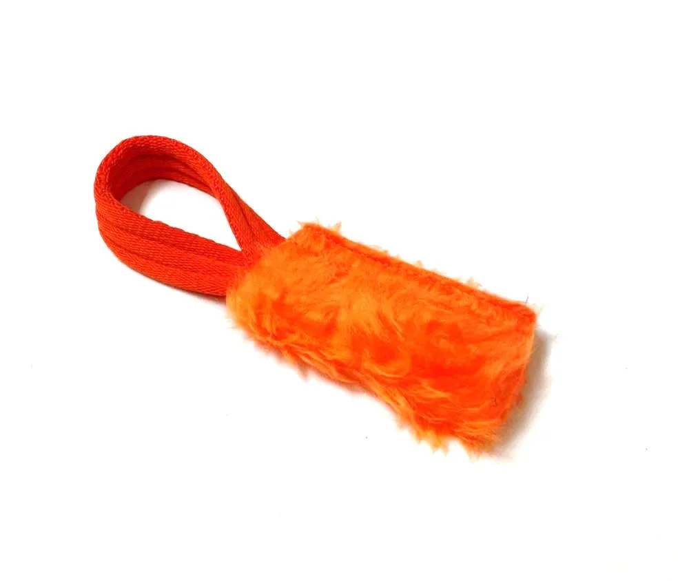 Dog Training Treat Bag Obedience Retrieve Furry Long Prey Dummy In Various Colours Small 4" x 2"