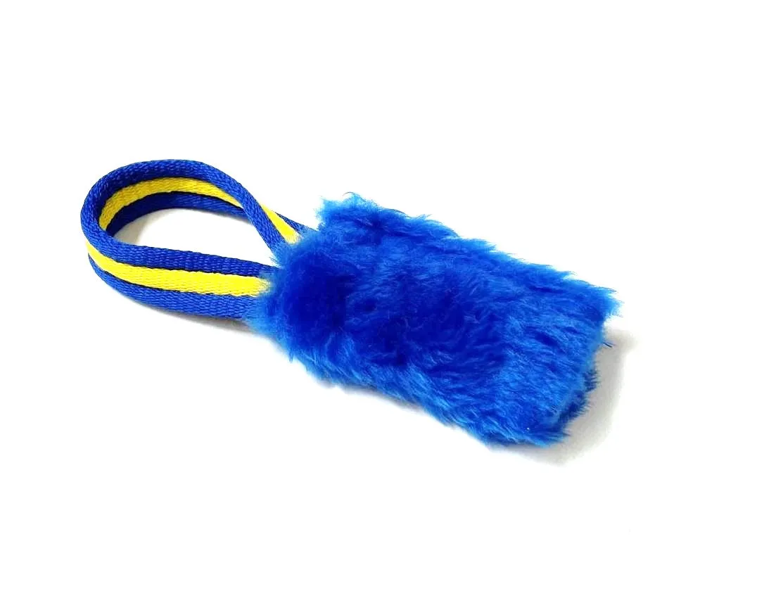 Dog Training Treat Bag Obedience Retrieve Furry Long Prey Dummy In Various Colours Small 4" x 2"