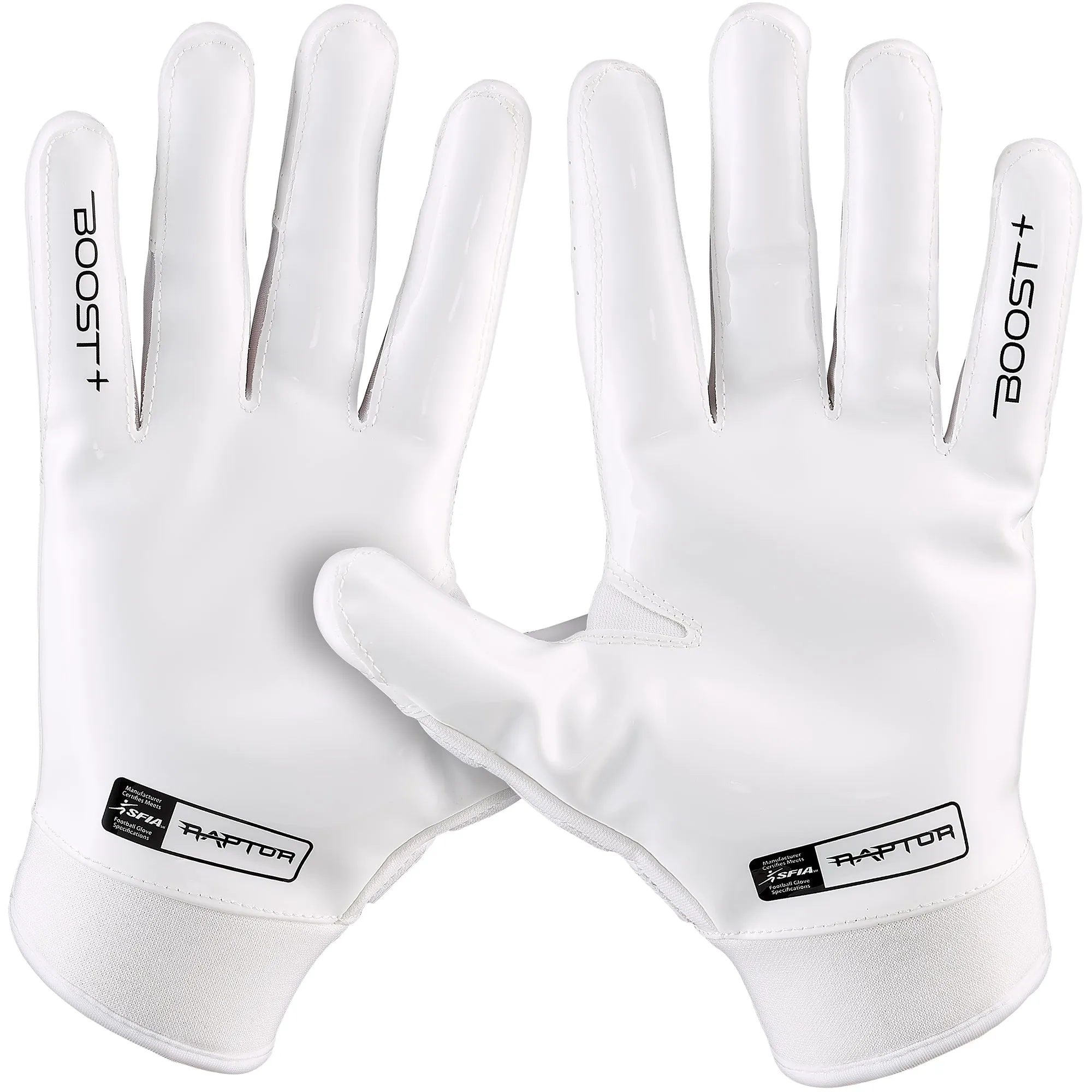 Grip Boost Raptor 2.0 White Padded Men's Football Gloves with Boost Plus Grip Technology