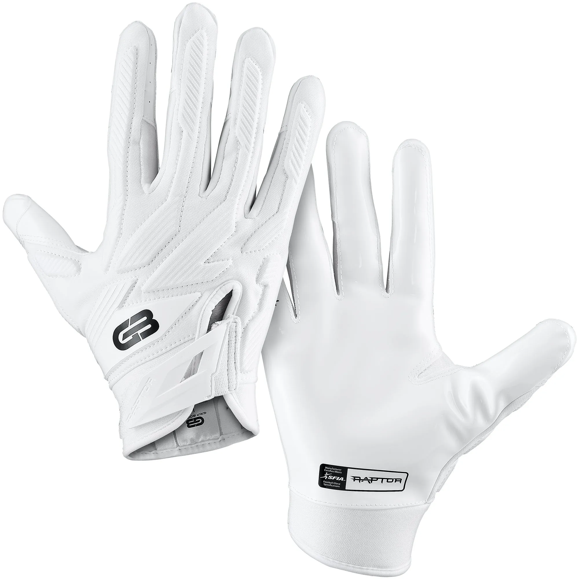 Grip Boost Raptor 2.0 White Padded Men's Football Gloves with Boost Plus Grip Technology