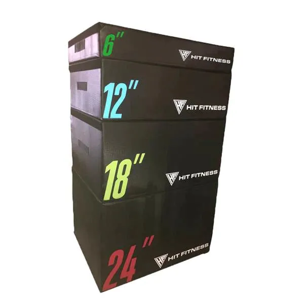 Hit Fitness Soft Jump Boxes Bundle | 6", 12", 18", 24"