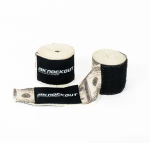 Knockout Dollar Print Boxing Hand Wraps 4.5m