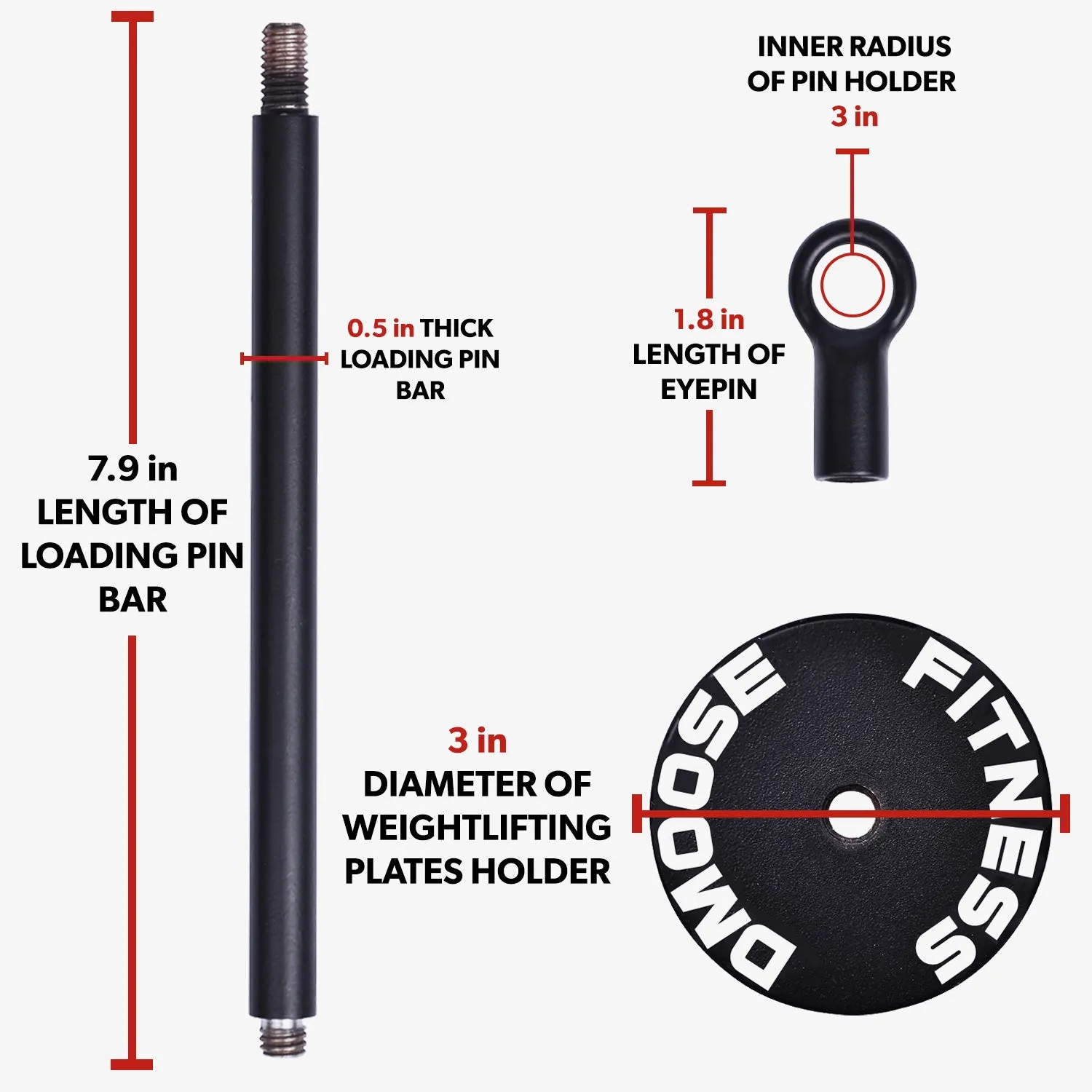 Loading Pin For Weight Plates