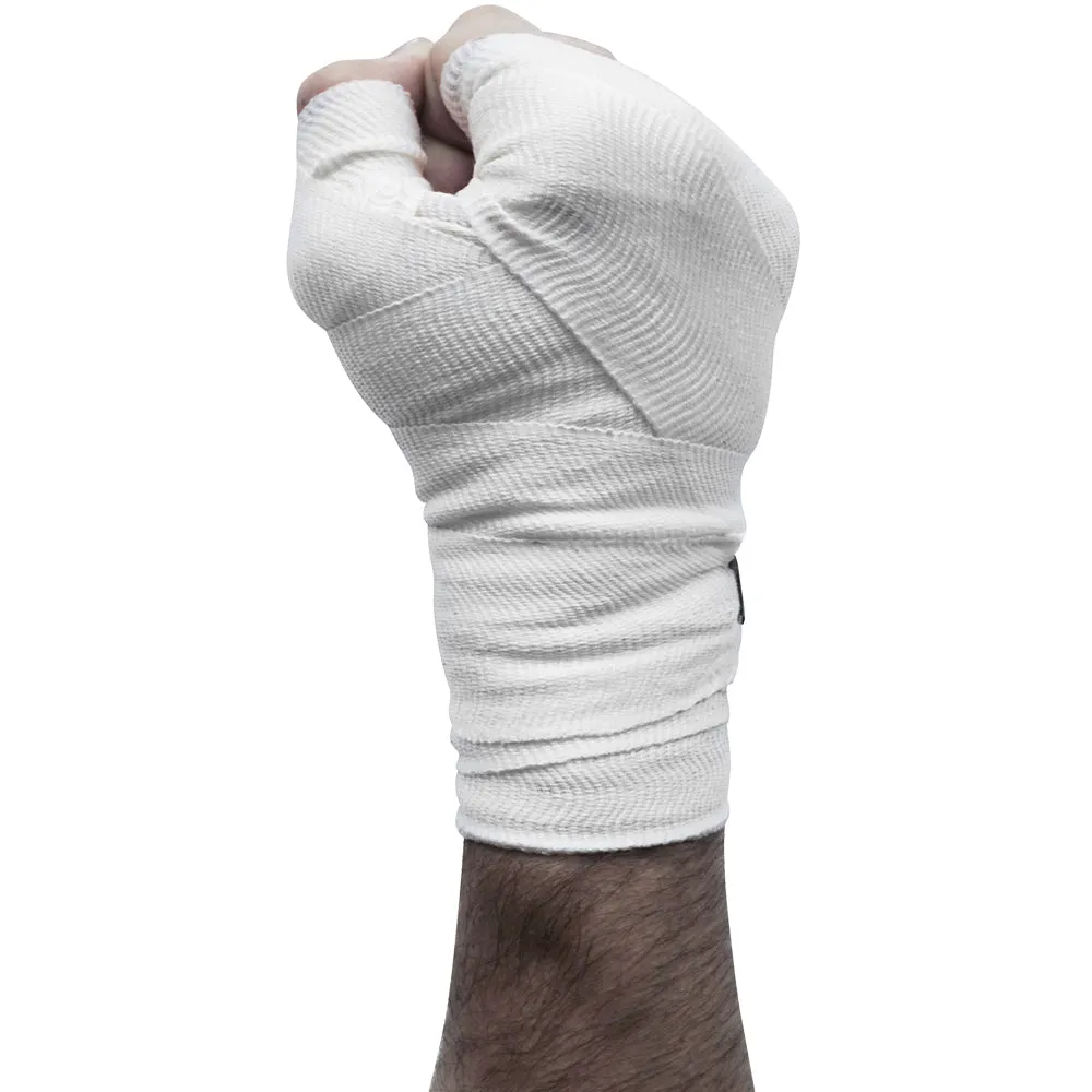 Meister Traditional Elastic Gauze Hand Wraps - White - 10 Pack