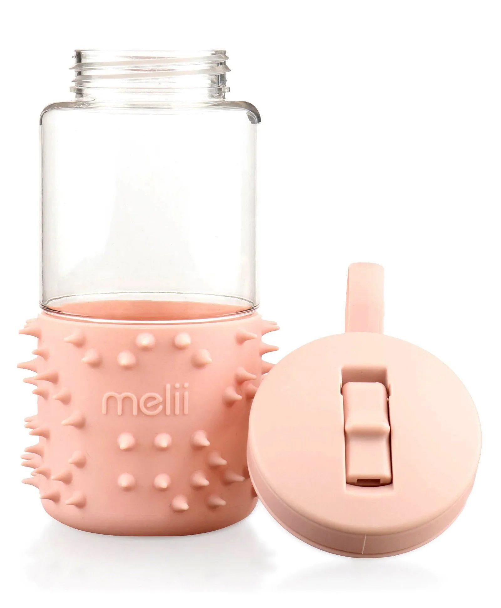 Melii Spikey Water Bottle for Kids - Sensory Exploration with Soft Silicone Spikes, Leak Proof Straw, and Easy Grip Handle - BPA Free, Durable Tritan, Perfect for On-the-Go Hydration, 12 oz