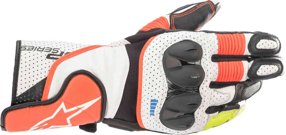 Motorcycle gloves SP-2 V3 Alpinestars, white/red/black