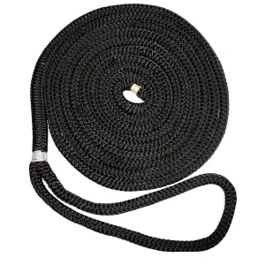 New England Ropes 3/8" Double Braid Dock Line - Black - 15