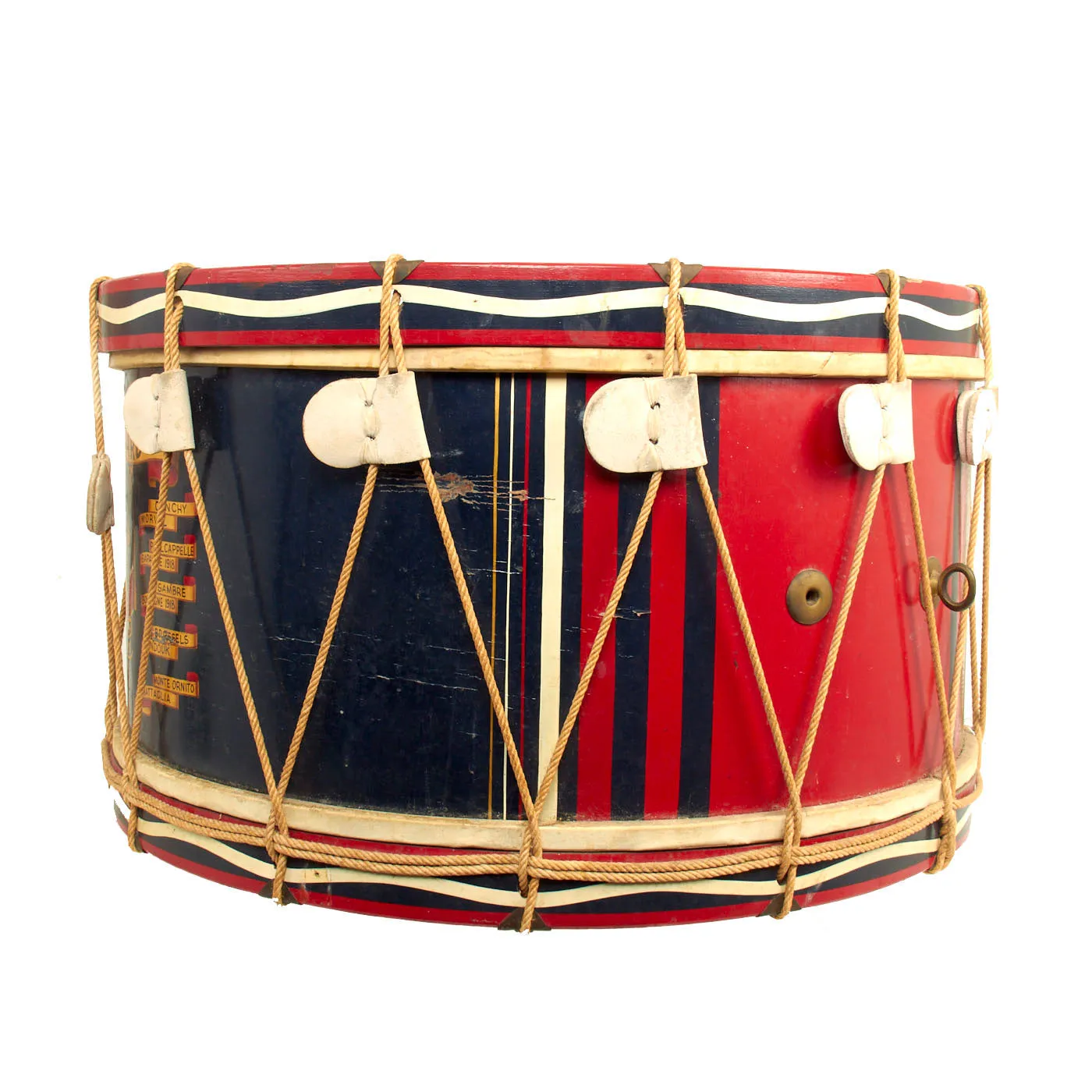 Original British WWI 1st Battalion Welsh Foot Guards Regiment Presentation Drum For Commander Kenneth R. Force