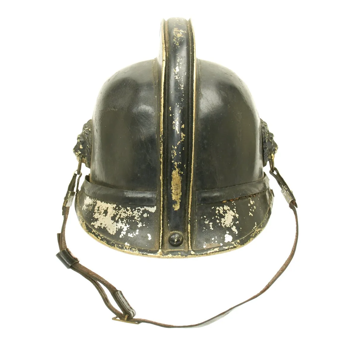 Original Pre-WWI Austro-Hungarian Leather Fire Brigade Helmet - Lichtenegg