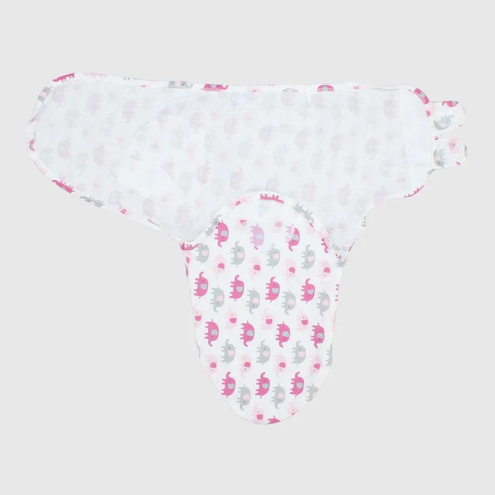 Pinkish Elephants Baby Swaddle