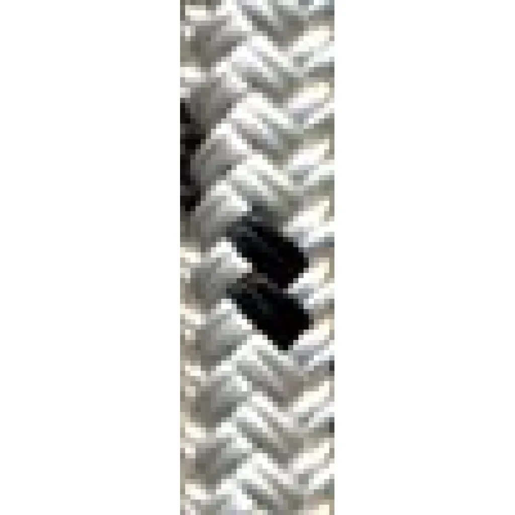 Polyester Braid - 1/2" White w/Black $/FT