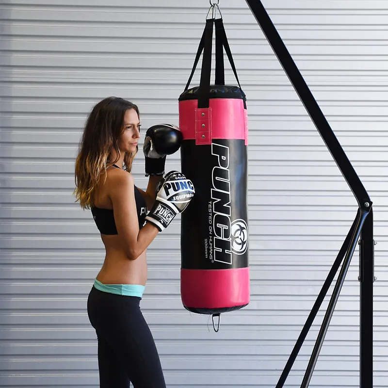 Punch Urban Boxing Bag - 90 x 30cm (Black/Pink)