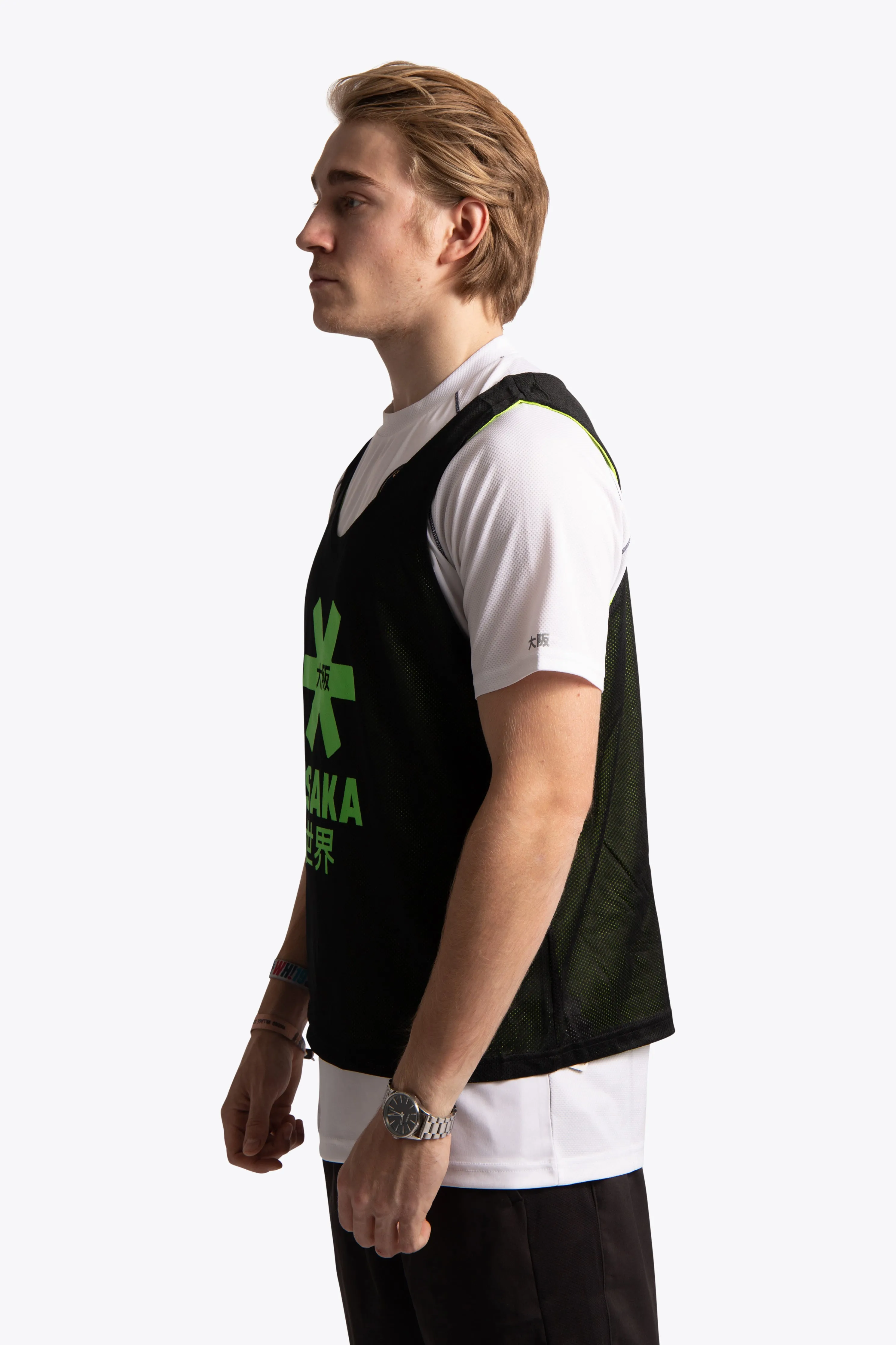 Reversible Mesh Bib - UNISEX - BLACK/GREEN