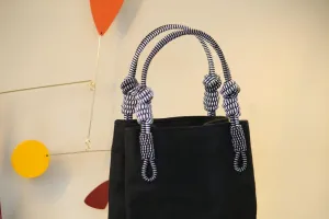 Sequence Collection - 2 Knot Handle Market Tote - Black & White